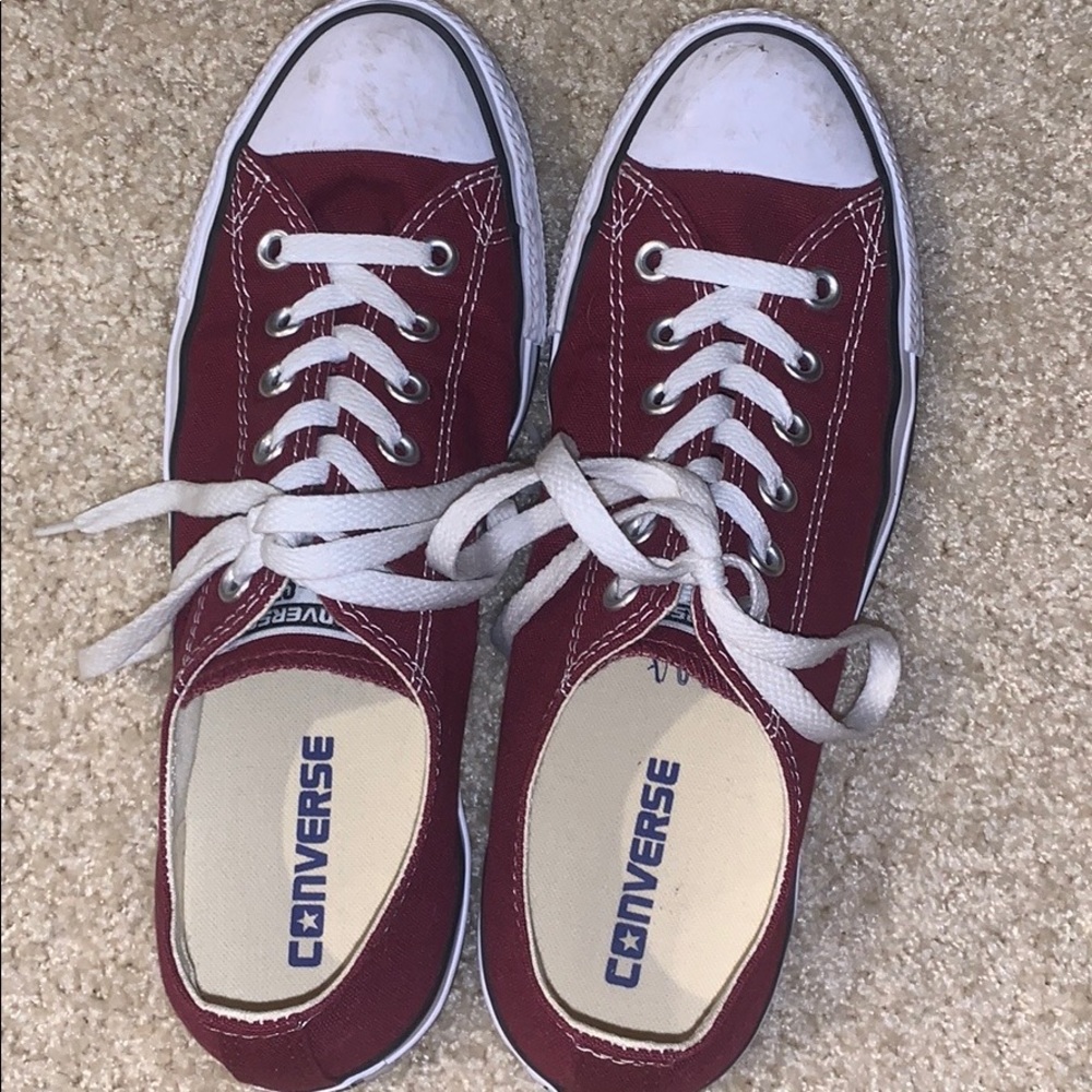 Maroon Barely Worn Converse All Stars